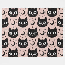 Cute Black Cats & Celestial Halloween