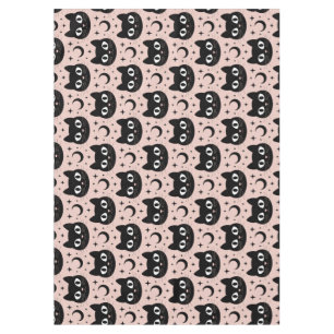 Cute Black Cats & Celestial Halloween Tablecloth