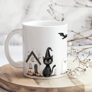 Cute Black Cats Halloween Party Coffee Mug