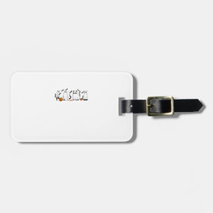 Cute Black Cats in Ghost Costume Women and Men Hal Luggage Tag
