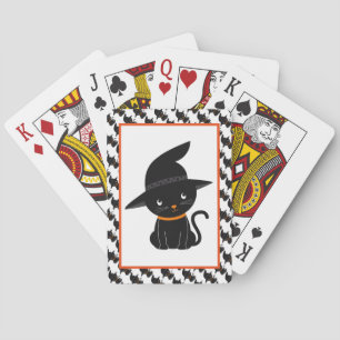 Cute Black Cats Playing Cards