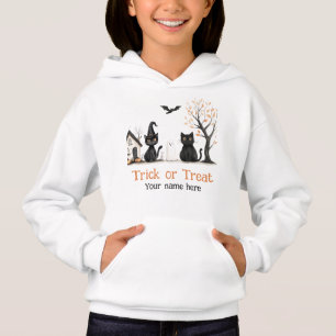 Cute Black Cats Trick or Treat Custom Name