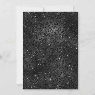 Cute Black Cheetah Leopard Skin Print Animal Invitation