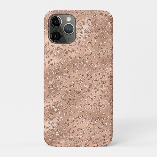 Cute Black Cheetah Leopard Skin Print Pattern Case-Mate iPhone Case (Back)