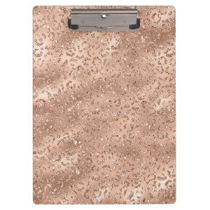 Cute Black Cheetah Leopard Skin Print Pattern Clipboard