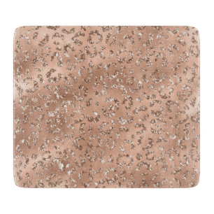 Cute Black Cheetah Leopard Skin Print Pattern Cutting Board