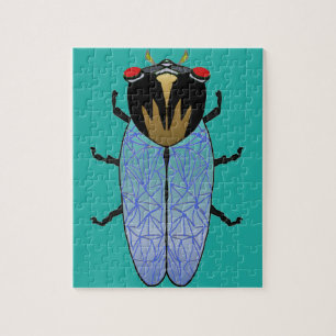 Cute Black Cicada Jigsaw Puzzle