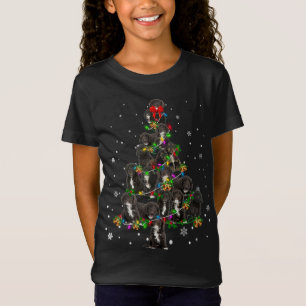Cute Black Cockapoo dog Christmas Tree gift decor T-Shirt