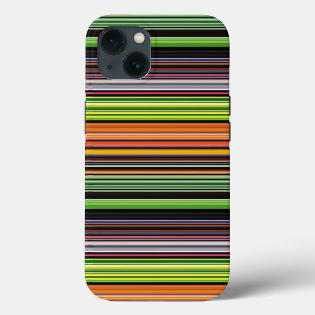 Cute black colourful stripes Case-Mate iPhone case (Back)