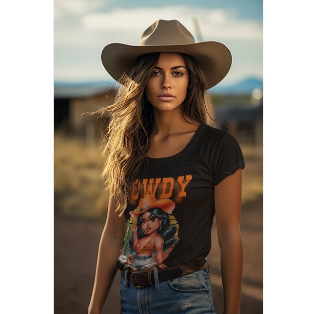 Cute Black Cowgirl Howdy Beautiful T-Shirt (Creator Uploaded)
