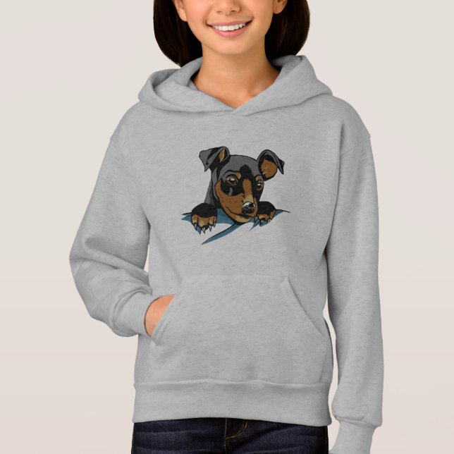 Cute Black Dachshund Puppy Design (Front)