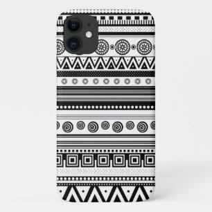 Cute black decorative aztec texture iPhone 11 case