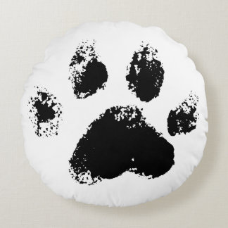 cute black dog lovers round cushion