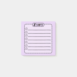 Cute Black Dog Personalised Post-it Notes