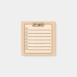 Cute Black Dog Personalised Post-it Notes