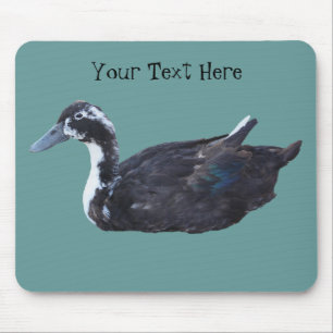 Cute Black Duck Farm Animal Mousepad
