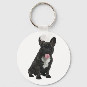 Cute Black French Bulldog Puppy Dog Keychain
