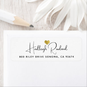 Cute Black Gold Monogram Script Name Stylish