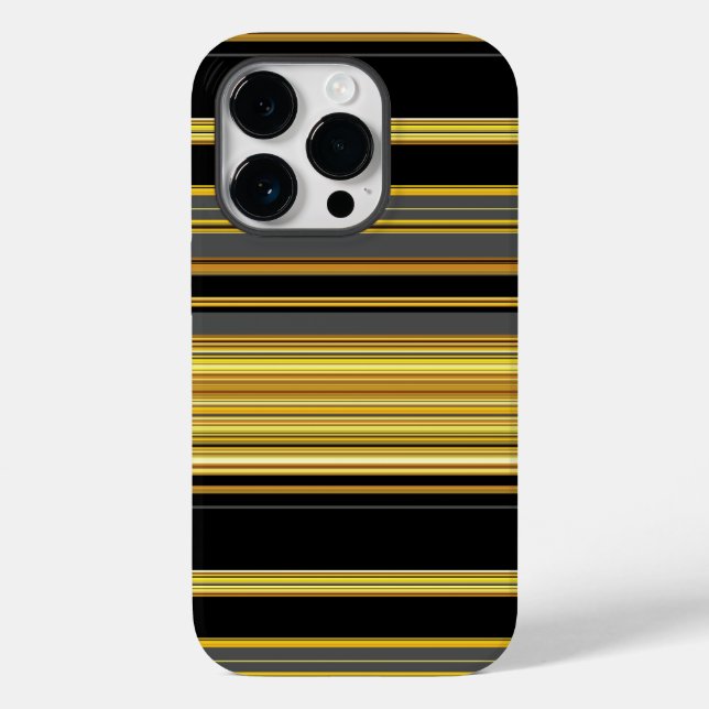 Cute black golden stripes Case-Mate iPhone case (Back)