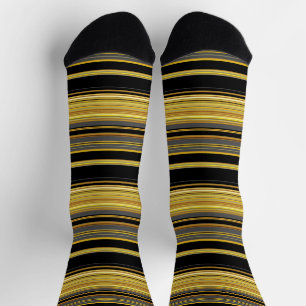 Cute black golden stripes socks