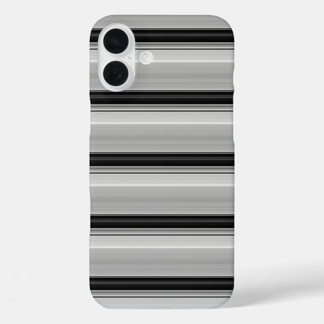 Cute black grey stripes Case-Mate iPhone case (Back)