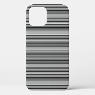 Cute black grey stripes  iPhone 12 pro case
