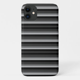 Cute black grey stripes iPhone 11 case