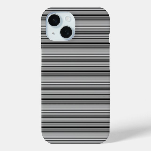 Cute black grey stripes  Case-Mate iPhone case (Back)