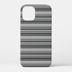 Cute black grey stripes  iPhone 12 mini case