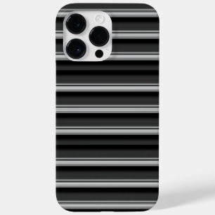 Cute black grey stripes Case-Mate iPhone 14 pro max case
