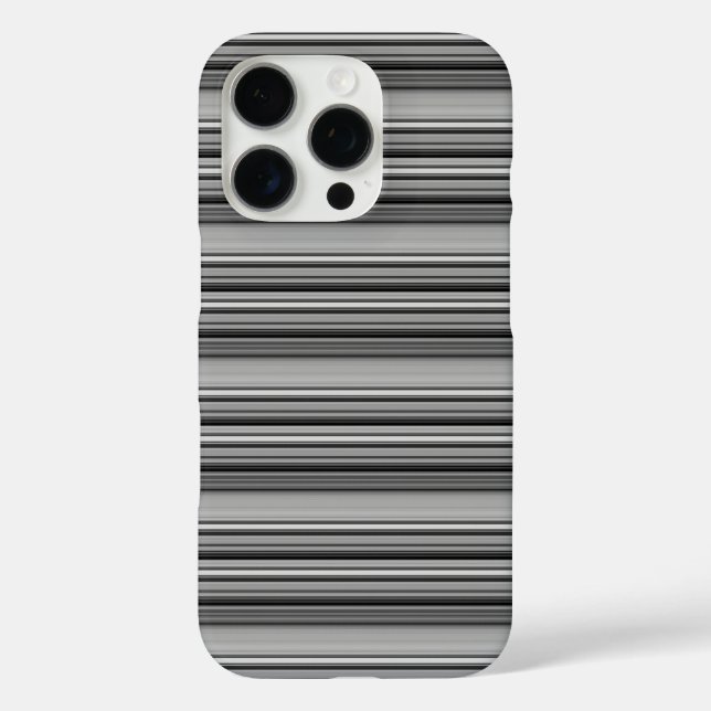Cute black grey stripes  Case-Mate iPhone case (Back)