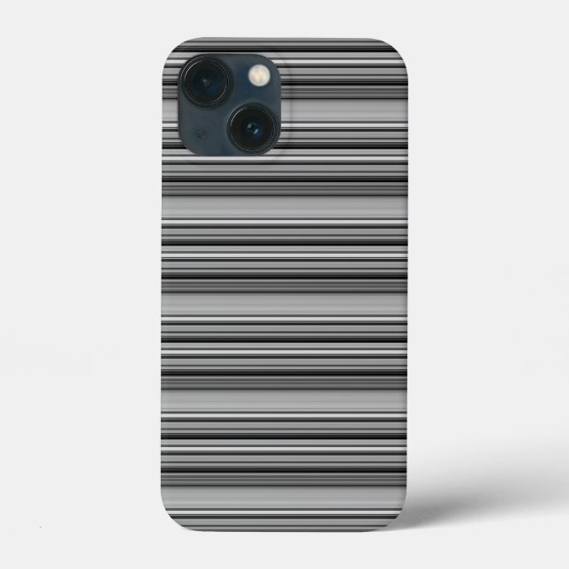 Cute black grey stripes  Case-Mate iPhone case (Back)