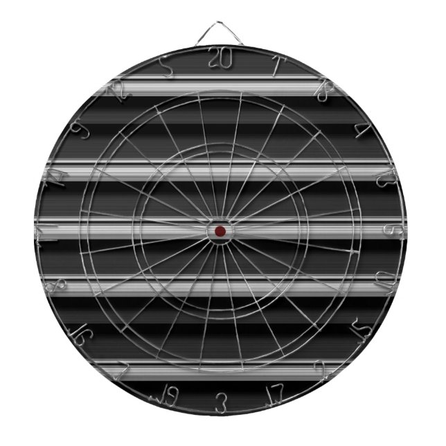Cute black grey stripes dartboard (Front)