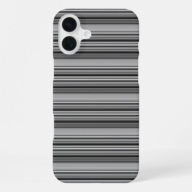 Cute black grey stripes  iPhone case (Back)