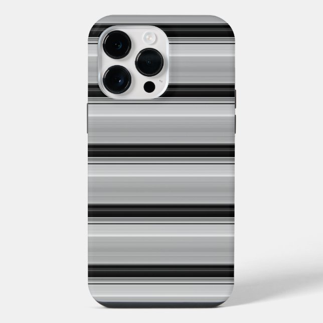 Cute black grey stripes iPhone case (Back)