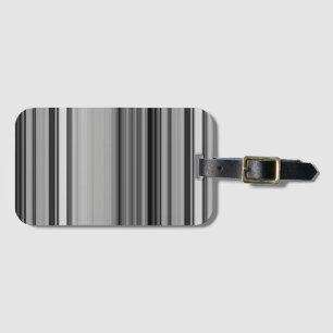 Cute black grey stripes luggage tag