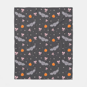 Cute Black Halloween Bat Pattern Blanket