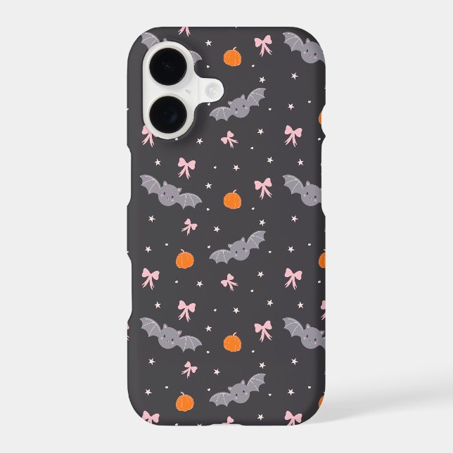 Cute Black Halloween Bat Pattern Phone Case (Back)