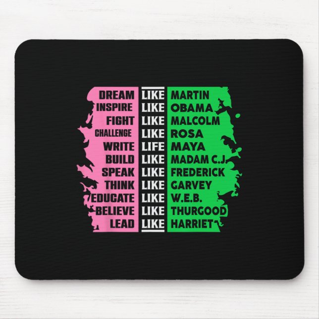 Cute Black History Month Aka Fun Tee Black History Mouse Mat (Front)