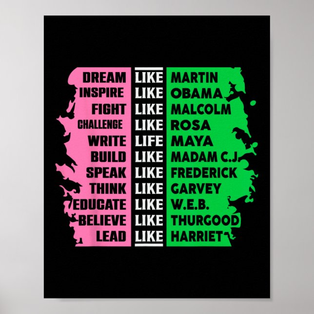 Cute Black History Month Aka Fun Tee Black History Poster (Front)