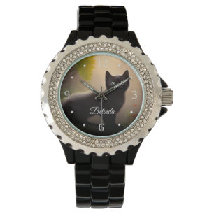 Cute Black Kitten AI Photo Style Numbers  Watch