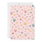 Cute Black Kitten Floral Birthday Invitation | Cat