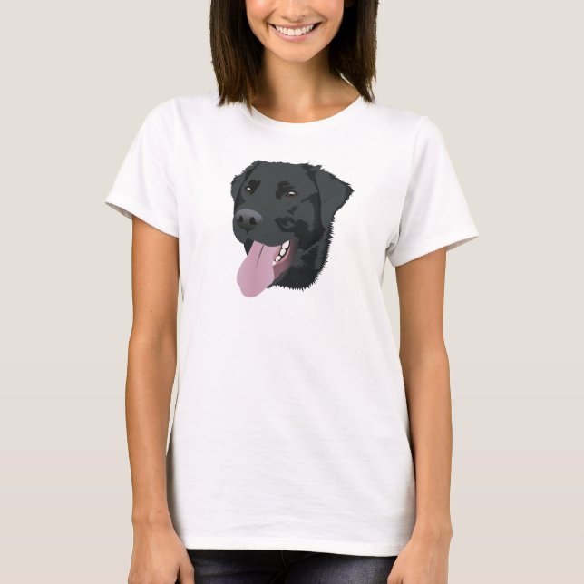 Cute Black Lab T-Shirt (Front)