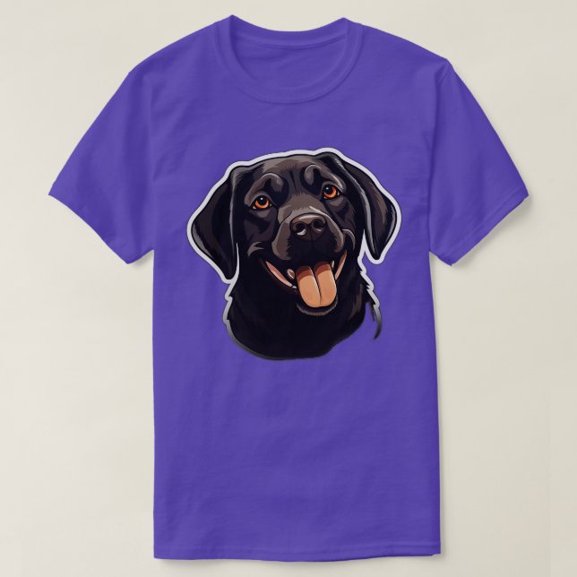 Cute Black Labrador Dog Dogs Chocolate Labradors 3 T-Shirt (Design Front)