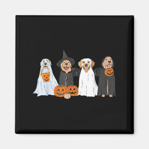 Cute Black Labrador Dog Halloween Ghost Dogs Magnet