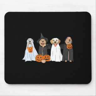 Cute Black Labrador Dog Halloween Ghost Dogs Mouse Mat