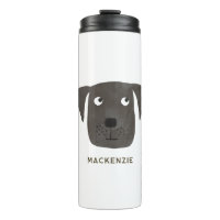 Cute Black Labrador Retriever Dog Art Custom Name