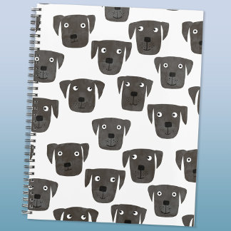 Cute Black Labrador Retriever Dog Notebook
