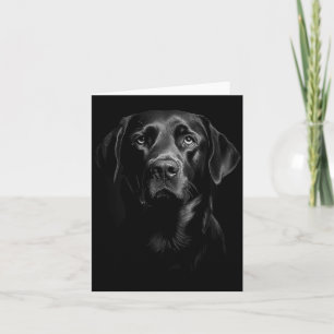 Cute Black Labrador Retriever Puppy Dog Face Lab Card