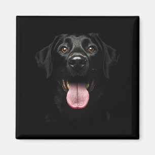 Cute Black Labrador Retriever Puppy Dog Face Lab Magnet